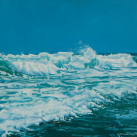 sea scape in oil paint
