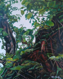 a fairy wood in oil by Elaine Conneely